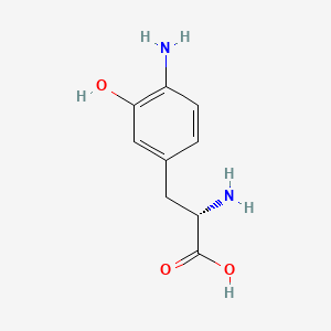 molecular formula C9H12N2O3 B1195792 4-Amino-3-hydroxyphenylalanine CAS No. 74923-08-3