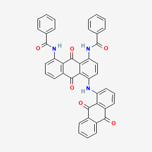 molecular formula C42H25N3O6 B11957960 N-[8-benzamido-5-[(9,10-dioxo-1-anthryl)amino]-9,10-dioxo-1-anthryl]benzamide 