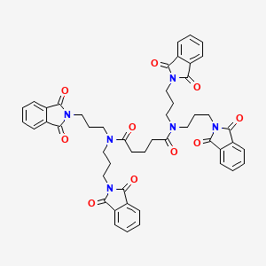 molecular formula C49H46N6O10 B11958019 N1,N1,N5,N5-Tetrakis(3-(1,3-dioxoisoindolin-2-yl)propyl)glutaramide 