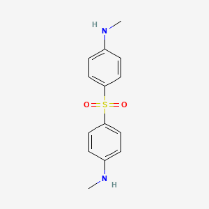molecular formula C14H16N2O2S B11958024 Benzenamine, 4,4'-sulfonylbis[N-methyl- CAS No. 7324-96-1