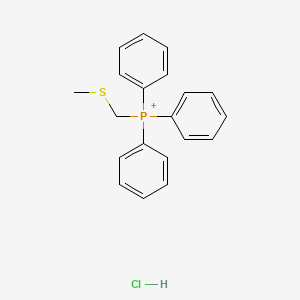 molecular formula C20H21ClPS+ B11958059 Methylsulfanylmethyl(triphenyl)phosphanium;hydrochloride 