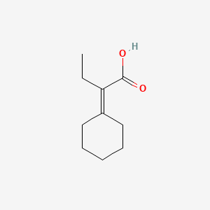 molecular formula C10H16O2 B11958062 2-Cyclohexylidenebutanoic acid CAS No. 20144-46-1
