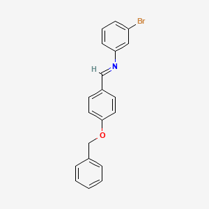 molecular formula C20H16BrNO B11958075 N-(4-Benzyloxybenzylidene)-3-bromoaniline CAS No. 70627-55-3