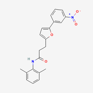 molecular formula C21H20N2O4 B11958123 N-(2,6-Dimethylphenyl)-3-(5-(3-nitrophenyl)furan-2-yl)propanamide CAS No. 853329-55-2