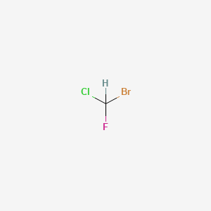 molecular formula CHBrClF B1195813 Bromochlorofluoromethane CAS No. 593-98-6