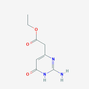 molecular formula C8H11N3O3 B11958137 Ethyl 2-amino-1,6-dihydro-6-oxo-4-pyrimidineacetate CAS No. 42822-68-4
