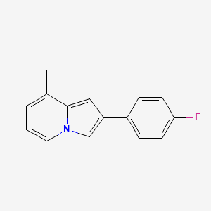 molecular formula C15H12FN B1195814 2-(4-Fluorophenyl)-8-methylindolizine 