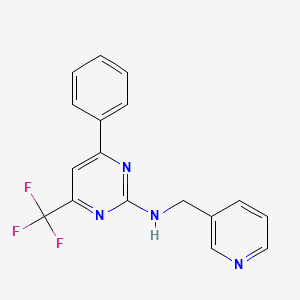 molecular formula C17H13F3N4 B1195815 4-phenyl-N-(3-pyridinylmethyl)-6-(trifluoromethyl)-2-pyrimidinamine 