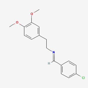 molecular formula C17H18ClNO2 B11958180 N-(4-Chlorobenzylidene)-3,4-dimethoxyphenethylamine CAS No. 15994-13-5