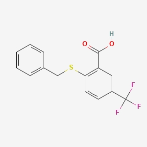 molecular formula C15H11F3O2S B1195819 2-Benzylthio-5-trifluoromethylbenzoic acid CAS No. 24156-14-7
