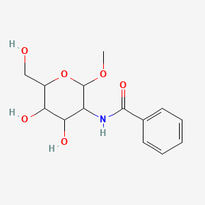 molecular formula C14H19NO6 B11958209 N-(4,5-Dihydroxy-6-hydroxymethyl-2-methoxy-tetrahydro-pyran-3-YL)-benzamide CAS No. 6863-90-7
