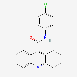 molecular formula C20H17ClN2O B11958219 N-(4-Chlorophenyl)-1,2,3,4-tetrahydro-9-acridinecarboxamide CAS No. 327059-70-1
