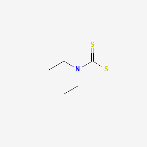 molecular formula C5H10NS2- B1195824 二乙基二硫代氨基甲酸酯 CAS No. 392-74-5