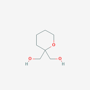 molecular formula C7H14O3 B11958240 2,2-Bis-(hydroxymethyl)-tetrahydropyran CAS No. 85373-58-6