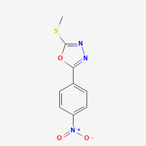 molecular formula C9H7N3O3S B11958246 2-(Methylthio)-5-(4-nitrophenyl)-1,3,4-oxadiazole CAS No. 2951-22-6