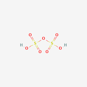 molecular formula H2SO4.O3S<br>H2S2O7<br>H2O7S2 B1195825 Disulfuric acid CAS No. 7783-05-3