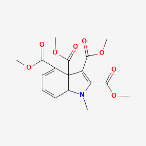 molecular formula C17H19NO8 B11958282 tetramethyl 1-methyl-7aH-indole-2,3,3a,4-tetracarboxylate CAS No. 1444-11-7