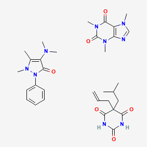 molecular formula C32H43N9O6 B1195832 Butalbarbital mixture with caffeine and aminopyrine CAS No. 60382-50-5