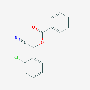 molecular formula C15H10ClNO2 B11958325 Benzoic acid (2-chloro-phenyl)-cyano-methyl ester CAS No. 89549-74-6