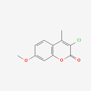 molecular formula C11H9ClO3 B1195835 2H-1-苯并吡喃-2-酮，3-氯-7-甲氧基-4-甲基- CAS No. 28045-90-1