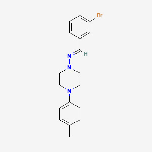 molecular formula C18H20BrN3 B11958359 N-(3-Bromobenzylidene)-4-(4-methylphenyl)-1-piperazinamine 
