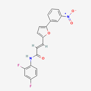 molecular formula C19H12F2N2O4 B11958403 N-(2,4-Difluorophenyl)-3-(5-(3-nitrophenyl)furan-2-yl)acrylamide 