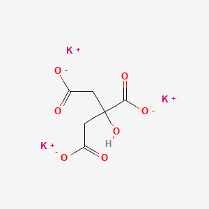 molecular formula C6H8KO7 B1195846 1,2,3-propanetricarboxylic acid, 2-hydroxy-, potassium salt CAS No. 866-84-2