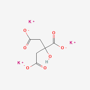 molecular formula C6H5O7K3·H2O<br>K3C6H5O7<br>C6H5K3O7 B1195846 Potassium citrate CAS No. 866-84-2