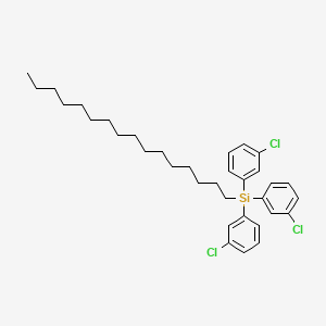 molecular formula C34H45Cl3Si B11958490 Tris(3-chlorophenyl)(hexadecyl)silane 