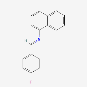 molecular formula C17H12FN B11958518 N-(4-Fluorobenzylidene)-1-naphthylamine 