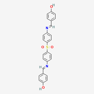 molecular formula C26H20N2O4S B11958612 4,4'-Bis(4-hydroxybenzylideneamino)diphenyl sulfone CAS No. 74855-29-1