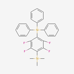 molecular formula C27H24F4Si2 B11958631 Trimethyl(2,3,5,6-tetrafluoro-4-(triphenylsilyl)phenyl)silane 