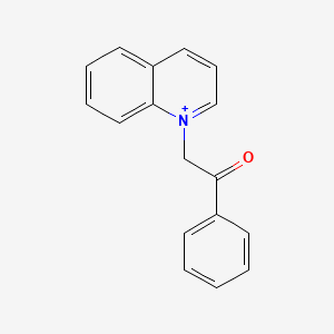 molecular formula C17H14NO+ B1195865 1-Phenyl-2-(1-quinolin-1-iumyl)ethanone 