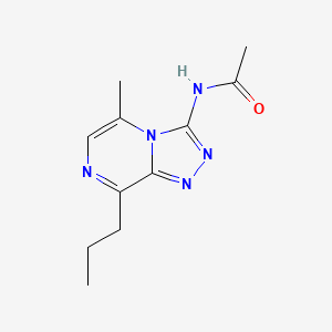 molecular formula C11H15N5O B1195866 3-Acetamido-5-methyl-8-propyl-s-triazolo(4,3-a)pyrazine CAS No. 23127-02-8