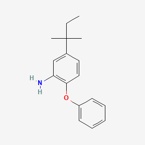 molecular formula C17H21NO B11958710 Aniline, 5-tert-pentyl-2-phenoxy- CAS No. 70289-36-0