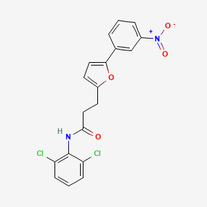 molecular formula C19H14Cl2N2O4 B11958718 N-(2,6-Dichlorophenyl)-3-(5-(3-nitrophenyl)furan-2-yl)propanamide CAS No. 853329-36-9