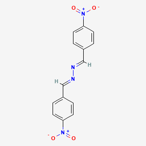 molecular formula C14H10N4O4 B11958759 Benzaldehyde, p-nitro-, azine 