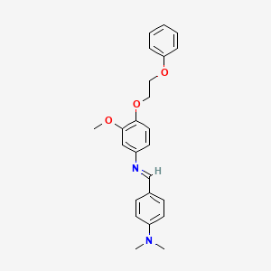 molecular formula C24H26N2O3 B11958783 N-(4-(Dimethylamino)benzylidene)-3-methoxy-4-(2-phenoxyethoxy)aniline CAS No. 56133-42-7