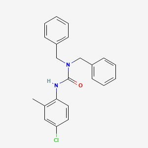 molecular formula C22H21ClN2O B11958791 3-(4-Chloro-2-methylphenyl)-1,1-dibenzylurea CAS No. 86764-68-3