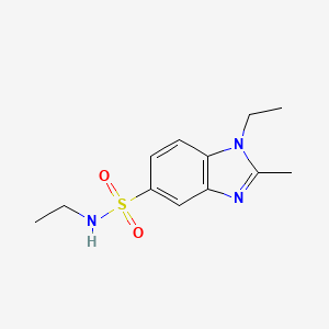 molecular formula C12H17N3O2S B11958804 N,1-Diethyl-2-methyl-5-benzimidazole-sulfonamide CAS No. 4979-75-3