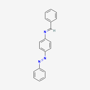 molecular formula C19H15N3 B11958822 Benzenamine, 4-(phenylazo)-N-(phenylmethylene)- CAS No. 740-85-2