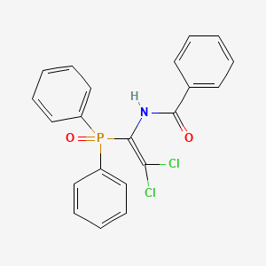 molecular formula C21H16Cl2NO2P B11958845 N-(2,2-Dichloro-1-(diphenyl-phosphinoyl)-vinyl)-benzamide 