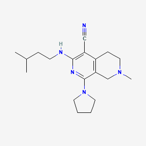 7-methyl-3-(3-methylbutylamino)-1-(1-pyrrolidinyl)-6,8-dihydro-5H-2,7-naphthyridine-4-carbonitrile