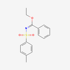 molecular formula C16H17NO3S B11958856 Ethyl N-tosylbenzimidate 