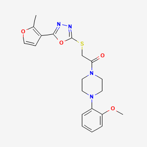 1-[4-(2-Methoxyphenyl)-1-piperazinyl]-2-[[5-(2-methyl-3-furanyl)-1,3,4-oxadiazol-2-yl]thio]ethanone