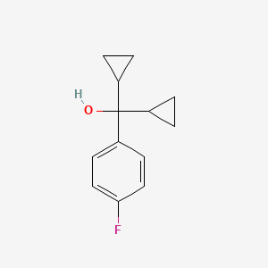 molecular formula C13H15FO B11958909 alpha,alpha-Dicyclopropyl-4-fluorobenzyl alcohol CAS No. 62586-96-3