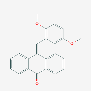 molecular formula C23H18O3 B11959034 9(10H)-Anthracenone, 10-[(2,5-dimethoxyphenyl)methylene]- CAS No. 198134-50-8
