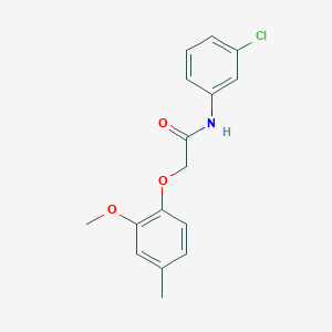molecular formula C16H16ClNO3 B11959211 N-(3-chlorophenyl)-2-(2-methoxy-4-methylphenoxy)acetamide CAS No. 853331-98-3
