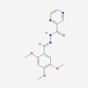molecular formula C15H16N4O4 B11959250 N'-[(E)-(2,4,5-trimethoxyphenyl)methylidene]pyrazine-2-carbohydrazide 
