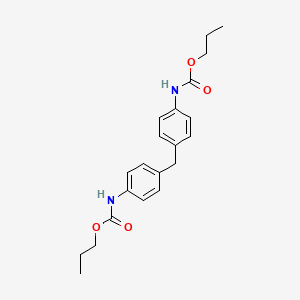 molecular formula C21H26N2O4 B11959258 Propyl 4-{4-[(propoxycarbonyl)amino]benzyl}phenylcarbamate CAS No. 60483-67-2